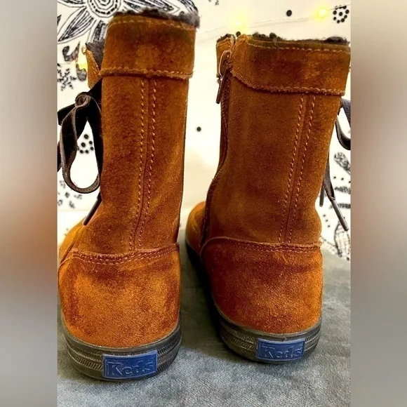 Keds leather suede lace up booties - Picture 3 of 14